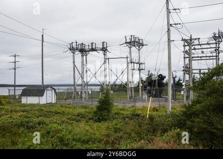 Centrale électrique sur NL 10 à Bay Bulls, Terre-Neuve-et-Labrador, Canada Banque D'Images