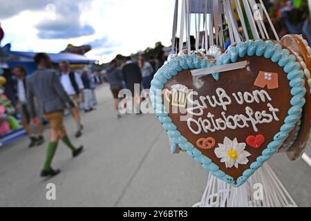 Munich, Deutschland. 24 septembre 2024. 189.Oktoberfest Oktoberfest 2024 le 24 septembre 2024. SALUTATIONS en pain d'épice DE L'OKTOBERFEST ? Crédit : dpa/Alamy Live News Banque D'Images