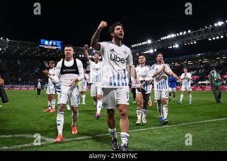 Patrick Cutrone (Côme) lors du match italien de Serie A entre l'Atalanta 2-3 Côme au stade Gewiss le 24 septembre 2024 à Bergame, Italie. Crédit : Maurizio Borsari/AFLO/Alamy Live News Banque D'Images