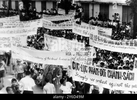 MANIFESTATIONS BOUDDHISTES DE GUERRE DU VIETNAM À SAIGON ; 21 AOÛT 1963 Banque D'Images