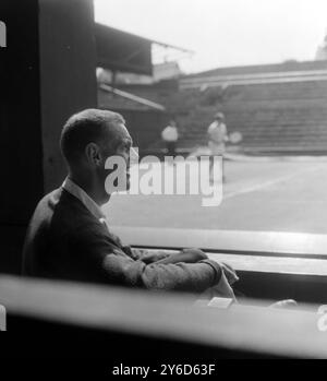 COUPE DE TENNIS DAVIS ZONE EUROPÉENNE ENTRAÎNEMENT SCHMIDT WILSON ; 30 JUILLET 1963 Banque D'Images