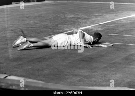 TENNIS DAVIS CUP EUROPEAN ZONE SCHMIDT TESTING GROUND ; 30 JUILLET 1963 Banque D'Images