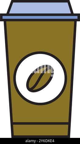 Icône de silhouette de tasse de café. Vecteur. Illustration de Vecteur