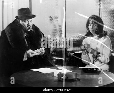 FILMEZ LES VIP AVEC ORSON WELLES ET ELSA MARTINELLI ; 22 FÉVRIER 1963 Banque D'Images