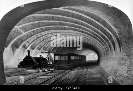 RAILWAYS TUBE UNDERGROUND 100 ANS ANNIVERSAIRE À LONDRES ; 12 JANVIER 1963 Banque D'Images