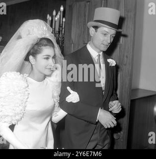 MARIAGE DE DAVID WOLFSON ET PATRICIA RAWLINGS / ; 18 DÉCEMBRE 1962 Banque D'Images