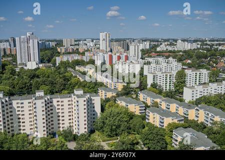 Hochhäuser, Fritz-Erler-Allee, Gropiusstadt, Neukölln, Berlin, Deutschland *** immeubles de grande hauteur, Fritz Erler Allee, Gropiusstadt, Neukölln, Berlin, Allemagne Banque D'Images