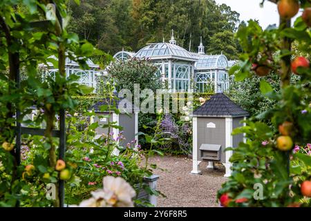Jardins Norrviken (Norrvikens trädgårdar). Kattviksvägen, Båstads kommun, Skåne, Skåne, Suède Banque D'Images