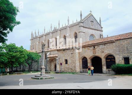 Façade de Cartuja de Miraflores. Burgos, Castilla Leon, Espagne. Banque D'Images