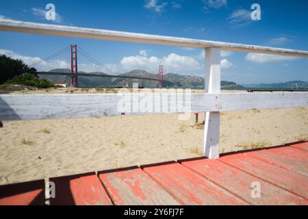 San Francisco, CA, États-Unis, septembre 2024 - vue rapprochée depuis le sud du Golden Gate Bridge Banque D'Images