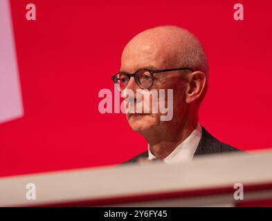 Patrick McFadden Chancelier du duché de Lancaster député travailliste pour Wolverhampton Sud-est. À la conférence du parti travailliste 2024. Il est coordonnateur de campagne nationale du Parti travailliste. Liverpool Royaume-Uni. Photo : Garyroberts/worldwidefeatures.com Banque D'Images