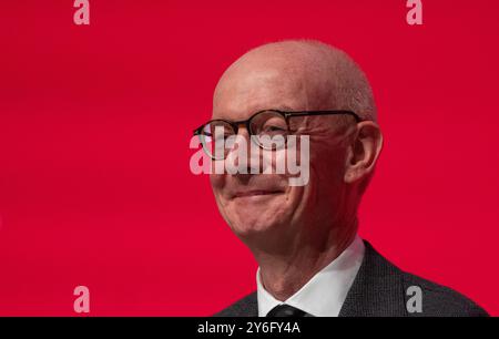 Patrick McFadden Chancelier du duché de Lancaster député travailliste pour Wolverhampton Sud-est. À la conférence du parti travailliste 2024. Il est coordonnateur de campagne nationale du Parti travailliste. Liverpool Royaume-Uni. Photo : Garyroberts/worldwidefeatures.com Banque D'Images