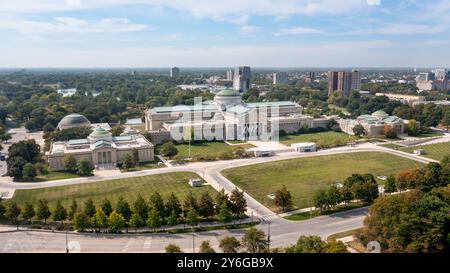 Le Griffin Museum of Science and Industry est situé dans le quartier de Hyde Park à Chicago et présente des expositions scientifiques tournantes. Banque D'Images