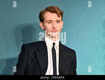 LONDRES, ROYAUME-UNI. 25 septembre 2024. Harry Lawtey assiste à la première de Joker : folie à deux UK au Cineworld Leicester Square à Londres. (Photo de 李世惠/Voir Li/Picture Capital) crédit : Voir Li/Picture Capital/Alamy Live News Banque D'Images