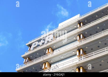 Anvers, Belgique, 22 mai 2024 : vue sur le parking P+R Luchtbal, Europe Banque D'Images