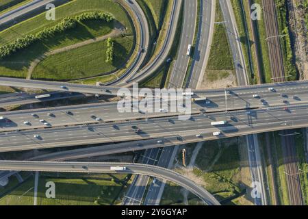 Vue aérienne sur l'intersection moderne du carrefour Banque D'Images