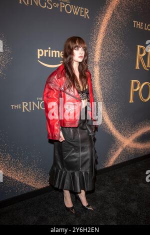 New York, États-Unis. 24 septembre 2024. Markella Kavenagh assiste à la première saison 2 de ''The Lord of the Rings : The Rings of Power'' à l'hôtel Whitby à New York, États-Unis, le 24 septembre 2024. (Photo de Thenews2/NurPhoto) crédit : NurPhoto SRL/Alamy Live News Banque D'Images