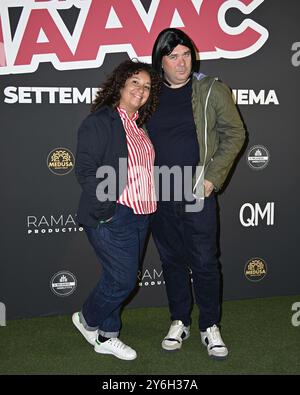 Milan, tapis rouge pour l'avant-première du nouveau film de il Milanese Imbruttito, Ricomincio da Taac, en salles à partir de septembre 26. Sur la photo : Banque D'Images