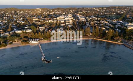 La petite ville balnéaire historique de Sorrento sur la péninsule de Mornington près de Melbourne en Australie. Banque D'Images