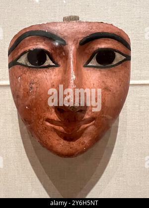 Face d'un cercueil anthropoïde; Bois, gessoé et peint troisième période intermédiaire, dynastie 21 (vers 1070-945 B.C. E.) Probablement de Thèbes. Brooklyn, musée. Banque D'Images