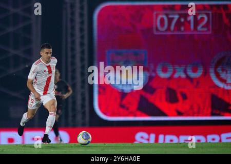 Braganca Paulista, Brésil. 25 septembre 2024. Rafael Borre de l'Internacional, lors du match entre Red Bull Bragantino et l'Internacional, pour la Serie A 2024 brésilienne, au stade Nabi Abi Chedid, à Braganca Paulista, le 25 septembre 2024. Photo : Max Peixoto/DiaEsportivo/Alamy Live News crédit : DiaEsportivo/Alamy Live News Banque D'Images