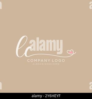 Logo d'écriture initiale LC Illustration de Vecteur