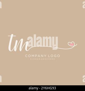 TM logo de l'écriture manuscrite initiale Illustration de Vecteur