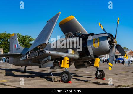 Douglas AD-4N Skyraider au Air Legend Air Show 2024 à Melun, France Banque D'Images