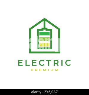 vecteur de conception de logo moderne électrique d'énergie de maison Illustration de Vecteur