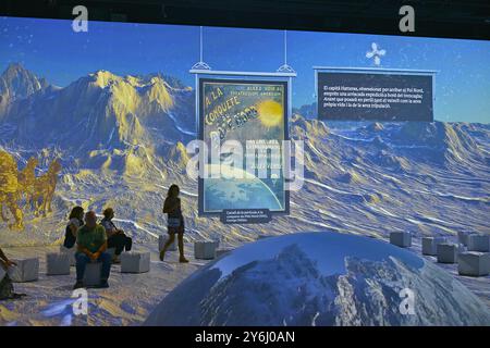 Exposition immersive dédiée à Jules Verne au Centre des Arts numériques idéal à Barcelone, ​​Catalonia, Espagne Banque D'Images