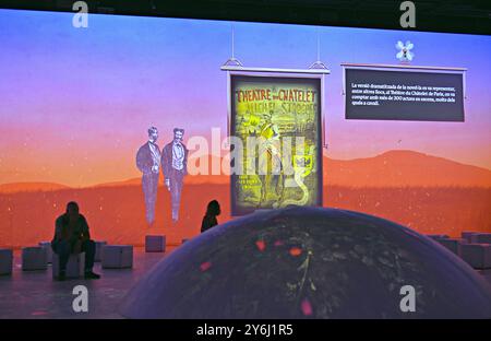 Exposition immersive dédiée à Jules Verne au Centre des Arts numériques idéal à Barcelone, ​​Catalonia, Espagne Banque D'Images