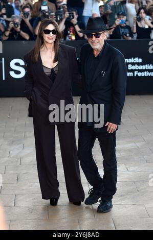 Monica Bellucci und Tim Burton BEI der Ankunft am Hotel Maria Cristina auf dem 72. Internationalen Filmfestival San Sebastian / Festival Internacional de Cine de San Sebastián. Saint-Sébastien, 25.09.2024 Banque D'Images