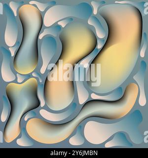 Fond abstrait avec des formes bleues, jaunes, grises et dégradés adaptés aux conceptions numériques, aux présentations, aux graphiques Web et aux supports marketing. Illustration de Vecteur