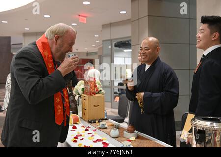 Washington, USA.25 septembre 2024.L'événement de dégustation de plats végétariens chinois 'Zen Heart and Fragrance of America', organisé conjointement par Longhua Temple à Shanghai et l'American Chinese Museum à Washington, D.C. aura lieu le 25 septembre 2024 heure locale. Crédit : Chen Mengtong/China News Service/Alamy Live News Banque D'Images