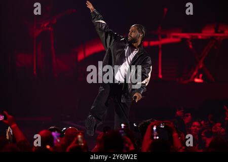 Las Vegas, États-Unis. 21 septembre 2024. Big Sean se produit sur scène lors du iHeartRadio Festival à T-Mobile Arena le 20 septembre 2024 à Las Vegas, Nevada, États-Unis. Photo de Anne Barson/ABACAPRESS. COM Credit : Abaca Press/Alamy Live News Banque D'Images