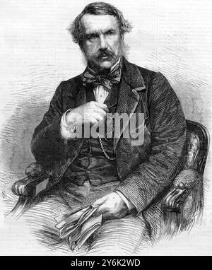 Le très honorable Sir John Laird Mair Lawrence , Bart . , G . C . B . , K . S . I . , Le nouveau vice-roi de sa Majesté en Inde . 19 décembre 1863 John Laird Mair Lawrence, 1er baron Lawrence, GCB, GCSI, PC (4 mars 1811 - 27 juin 1879) est un Irlandais qui est devenu un éminent pro-consul britannique et homme d'État impérial qui a servi comme vice-roi de l'Inde de 1864 à 1869. Banque D'Images