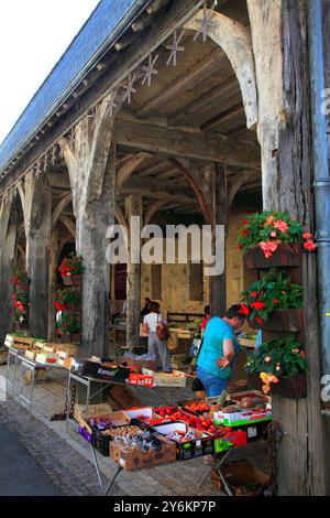 France, Centre Val de Loire, département de l'Indre et Loire (37), Montresor, marché couvert Banque D'Images