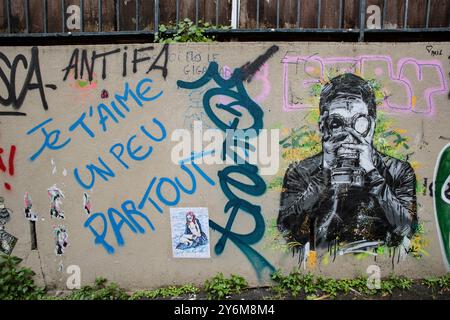 France, Paris, 75, 13 eme ARRT, la Butte aux Cailles, passage Boiton, Street géré Banque D'Images