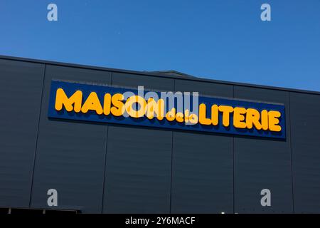 Signe Maison de la literie Banque D'Images