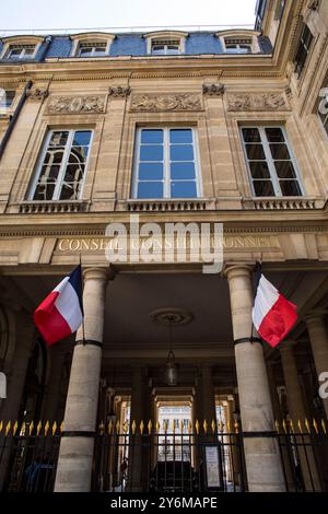 France, Paris, 75, 1er arrondissement, Palais Royal, Conseil constitutionnel. Banque D'Images