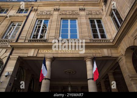 France, Paris, 75, 1er arrondissement, Rue Montpensier, palais Royal, Conseil constitutionnel. Banque D'Images