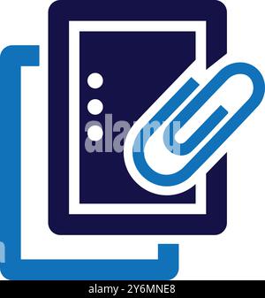 clip, classeur, trombone, papeterie, icône de clip de classeur Illustration de Vecteur