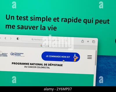 Campagne de dépistage du cancer colorectal. Banque D'Images