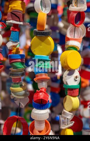 Capuchons en plastique Banque D'Images