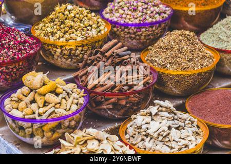 Émirats arabes Unis, Dubaï, Deira district. épices. Banque D'Images