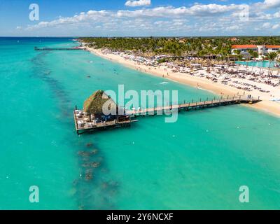 Barrière protectrice, érosion sous-marine. Banque D'Images