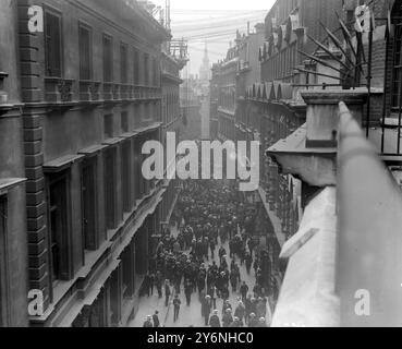 Londres. Scène de la rue Thogmorton, Bourse. Banque D'Images