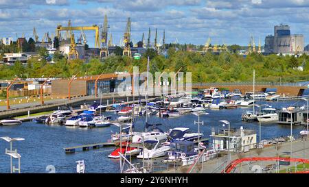 Szczecin, Pologne. 14 septembre 2024. Port de plaisance dans la ville de Szczecin Banque D'Images