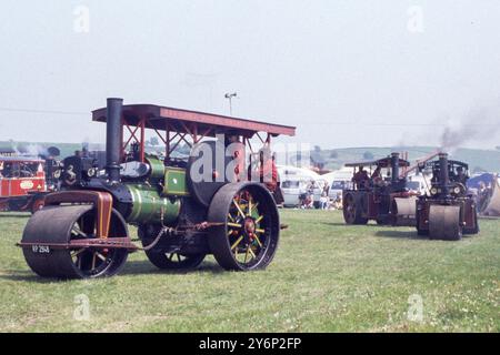 Un rassemblement à vapeur a eu lieu près d'Ashbourne, Derbyshire, en 1992 Banque D'Images