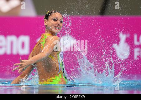 Londra, Gran Bretagna. 10 mai 2016. Foto Gian Mattia D'Alberto/LaPresse10-05-2016, Londra sport Len Campionati Europei di nuoto sincronizzato solo nella foto : CERRUTI Linda ITA, medaglia di bronzo photo Gian Mattia D'Alberto/LaPresse 10-05-2016, Londres synchronisé SOLO LIBRE - FINALE sur la photo : CERRUTI Linda ITA, médaille de bronze crédit : LaPresse/Alamy Live News Banque D'Images